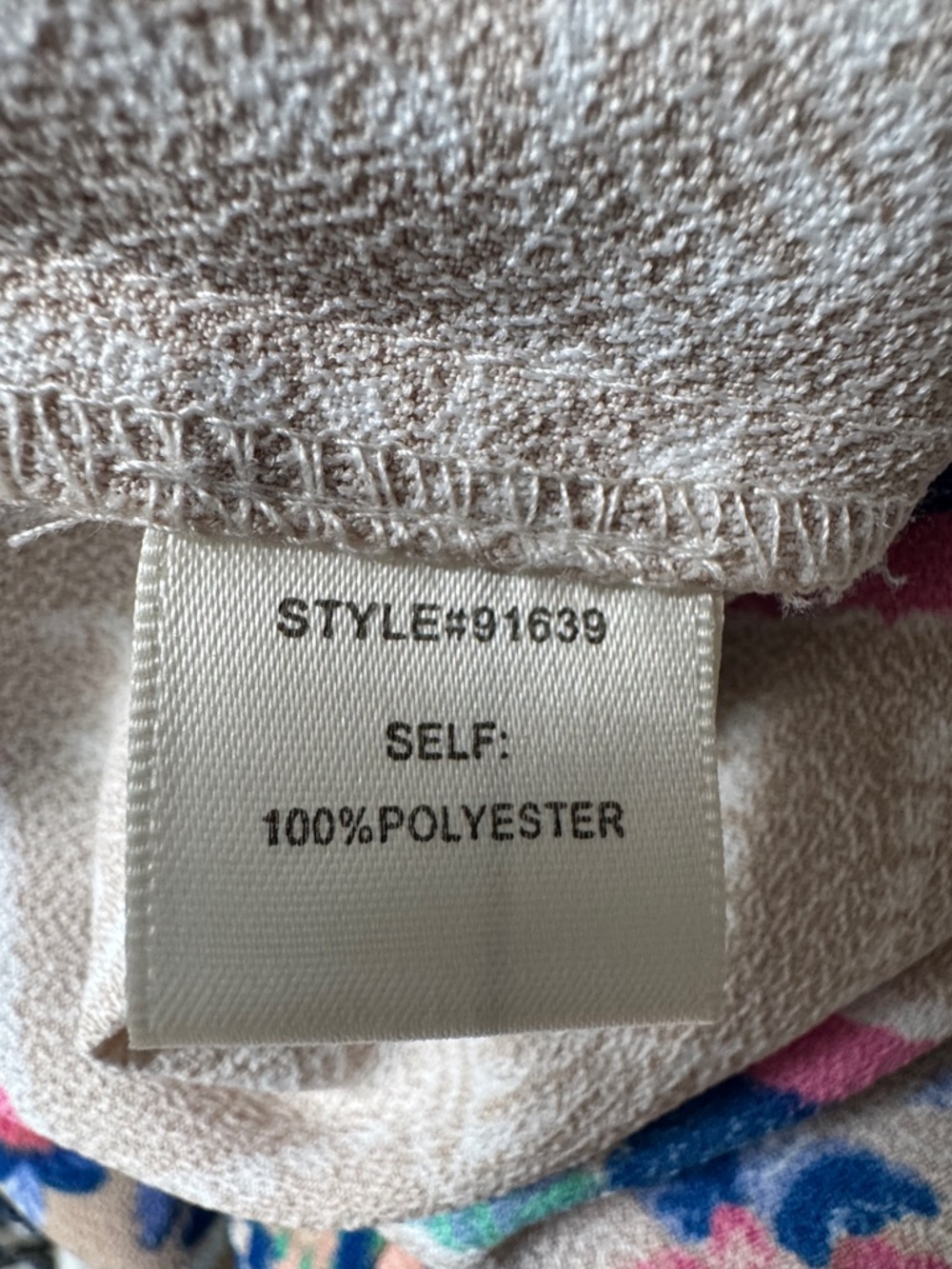 Under Skies Floral & Geometric Midi Shift Dress 💗 Beige Pink Blue & Green - Picture 16 of 16